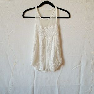White lacey tank top